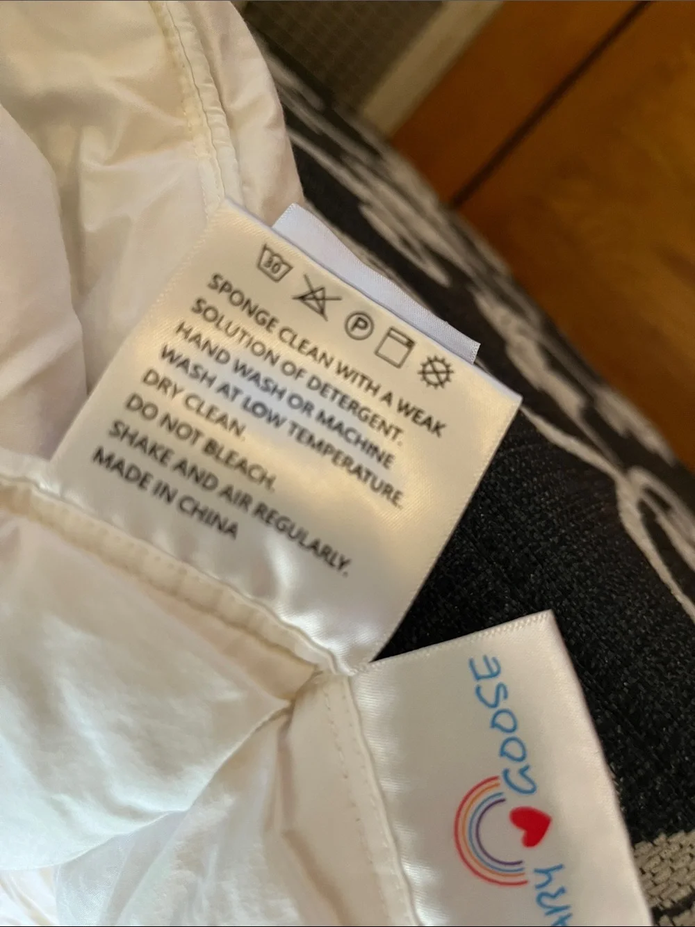 Goose down comforter 41x48 in